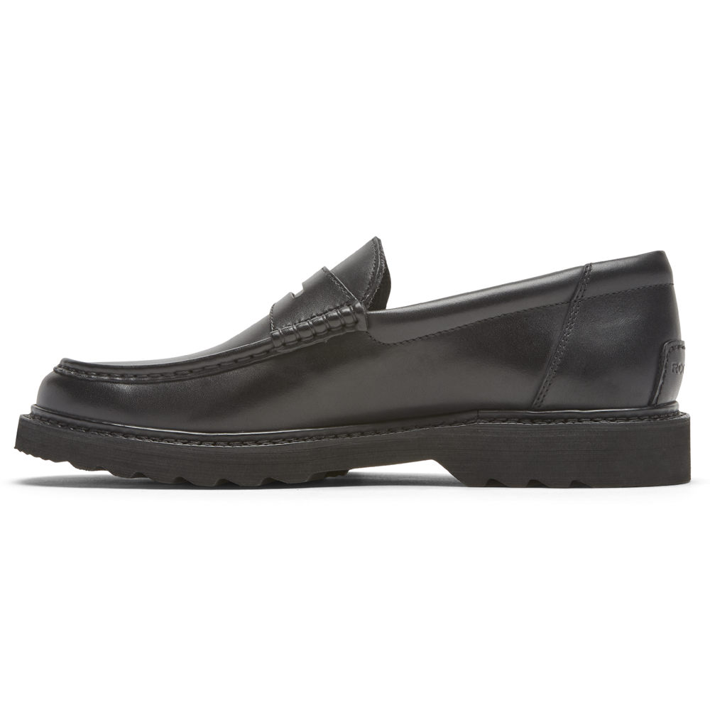 Rockport Mens Slip-On Black - Peirson Penny Keeper - UK 631-UKHWBS